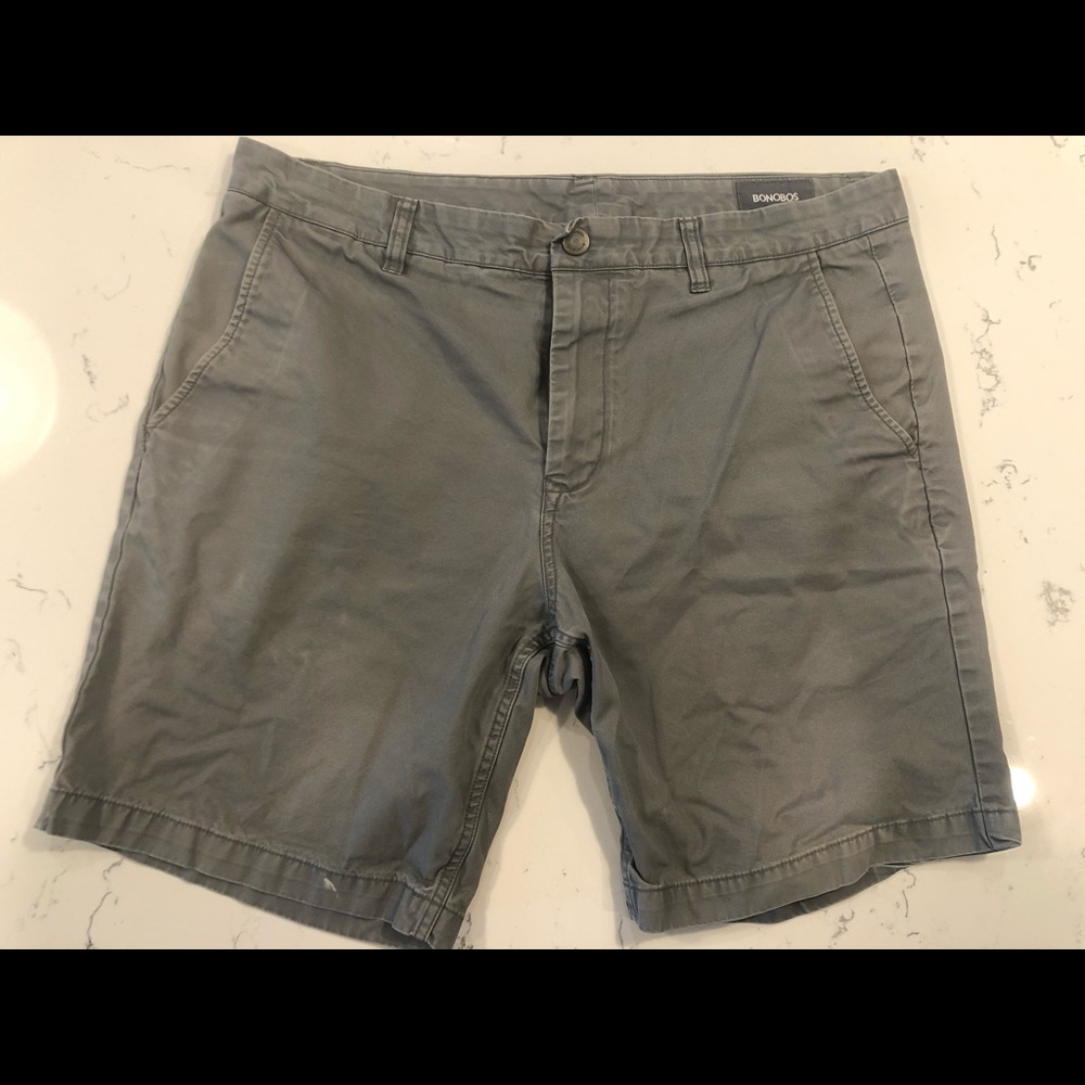 Bonobos Chino Grey 36 Waist 9” Inseam Shorts
